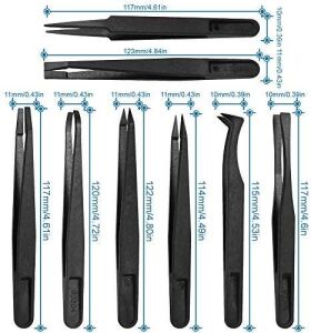 Hassas Elektronik Cımbız Seti Antistatik Tweezer Set 8 Parça