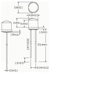 Led 4,8mm Mantar Beyaz Şeffaf (100 Adet)