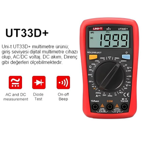 Unit UT33D+ 600V 10A Dijital Multimetre Ölçü Aleti