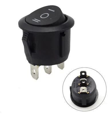 IC-134 Anahtar Yuvarlak Işıksız 3P On-Off-On 19mm Çap