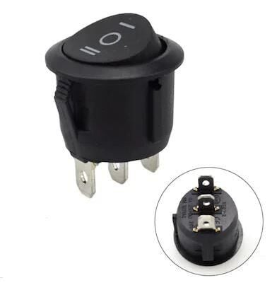 IC-134 Anahtar Yuvarlak Işıksız 3P On-Off-On 19mm Çap