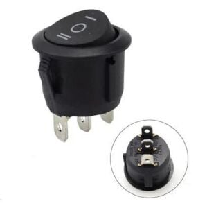 IC-134 Anahtar Yuvarlak Işıksız 3P On-Off-On 19mm Çap