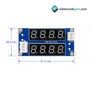 XL4015 5A Çift LCD Ekranlı DC-DC Voltaj Düşürücü Regülatör Kartı - Step Down