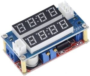 XL4015 5A Çift LCD Ekranlı DC-DC Voltaj Düşürücü Regülatör Kartı - Step Down