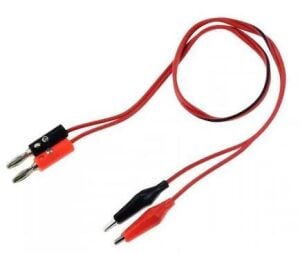 Krokodil Kablo Seti Siyah-Kırmızı Banana Jak Fiş