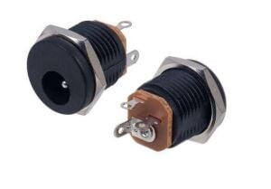 IC-257A Power Giriş Konnektörü (2,1mm) Yuvarlak Adaptör Fişi