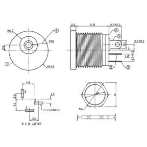 IC258 Power Giriş Konnektörü (2,5mm) Yuvarlak Adaptör Fişi