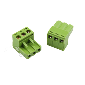 3 Pin 5.08mm Dişi Geçmeli Klemens  Yeşil