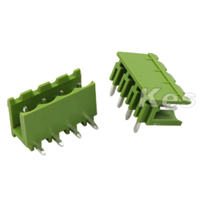 4 Pin Geçmeli Klemens 90' Erkek 5,08mm Yeşil