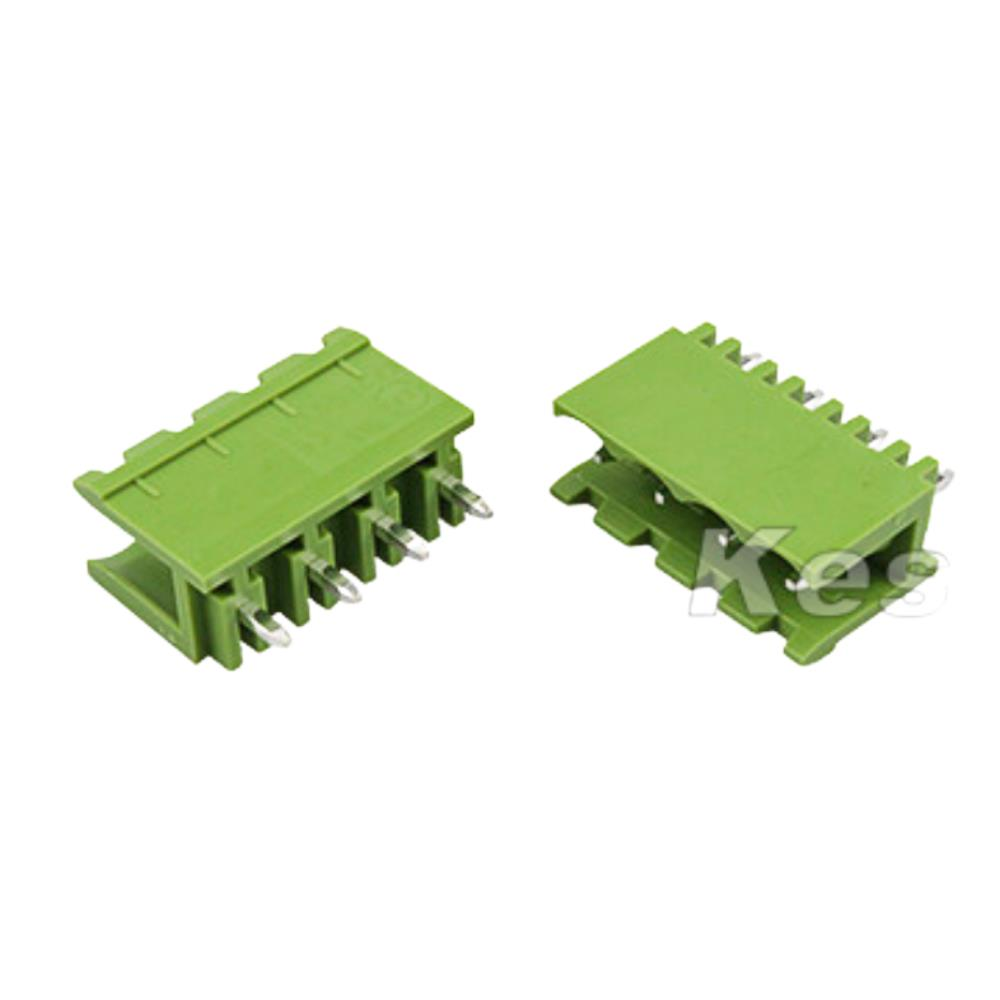 4 Pin Geçmeli Klemens 180' Erkek 5,08mm Yeşil