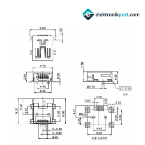 IC-266 USB Mini Şase 5 Pin