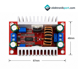 DC-DC Gerilim Yükseltici 400W 15A  Boost Modülü