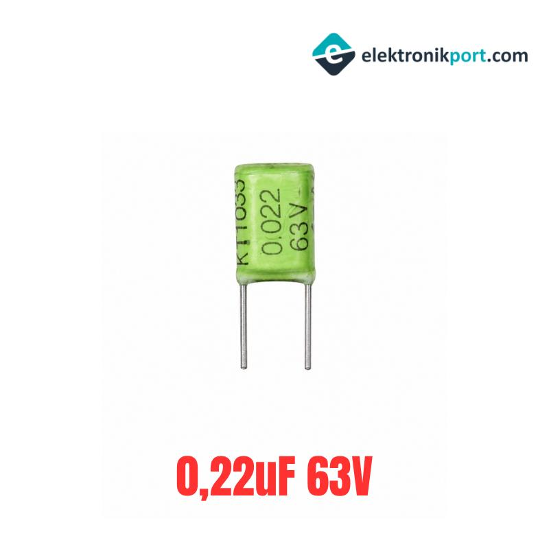 0,22uF 63V Metalize Polyester Kondansatör