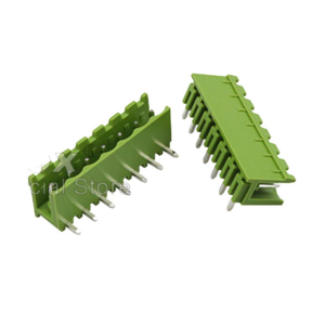 7 Pin Geçmeli Klemens 90' Erkek 5,08mm Yeşil