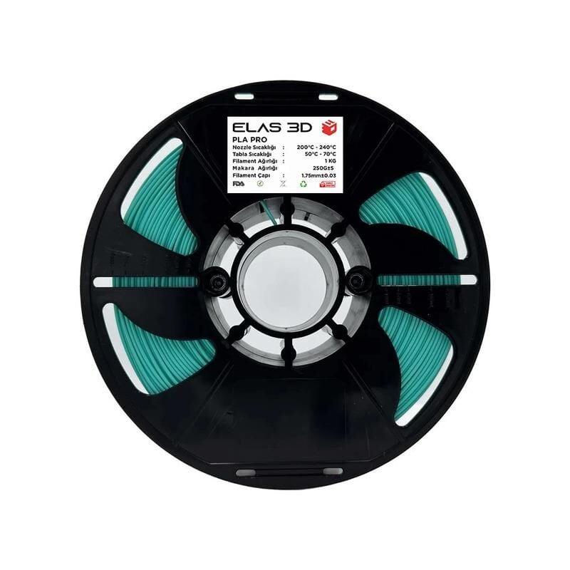 ELAS  PLA PRO Filament - Su Yeşili 1,75mm 1 Kg