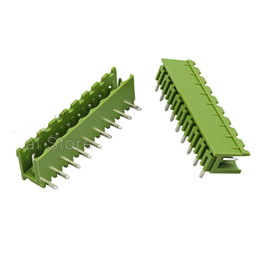 9 Pin Geçmeli Klemens 90' Erkek 5.08mm Yeşil