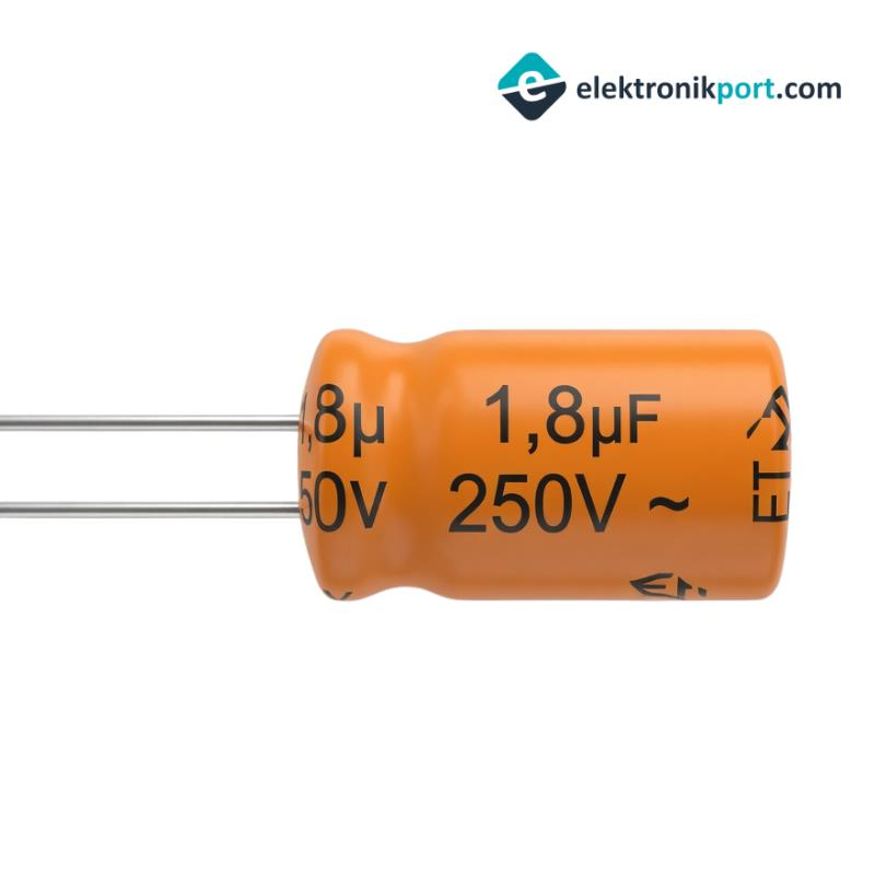 1,8uF 250V AC Aksiyel Kondansatör