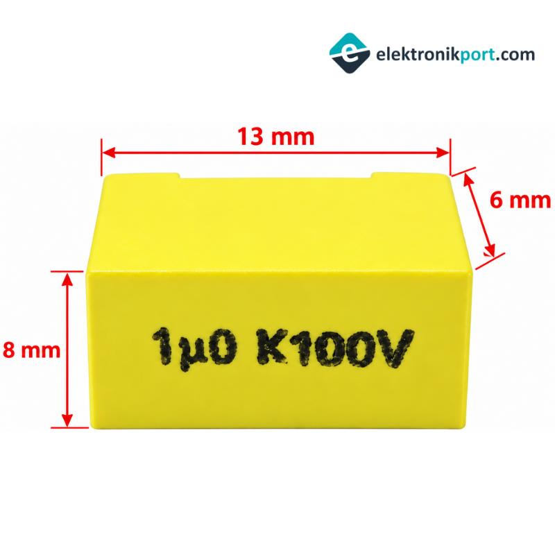 1uF 100V Polyester Film Kondansatör