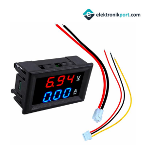 Dijital Voltmetre Ampermetre 100V 100A Dijital Ekranlı