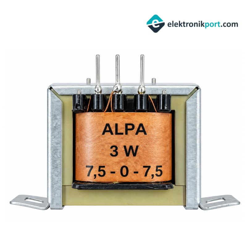 Açık Tip Trafo 3VA 3W 2x7,5V AC