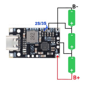 2S IP2326 1.5A 15W Lityum Pil Şarj Devresi Boost Modülü- Type-C