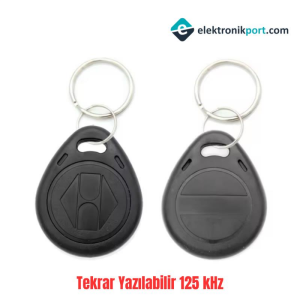 RFID Tekrar Yazılabilir Keyfob Siyah 125 Khz EM4305 T5577 Anahtarlık Göstergeç Writable Tag