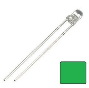 3mm Şeffaf Yeşil Led (100 adet)