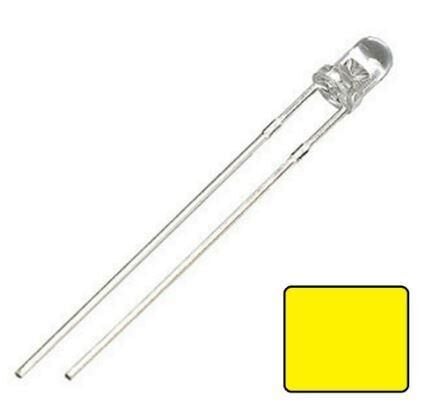 3mm Şeffaf Sarı Led (100 adet)