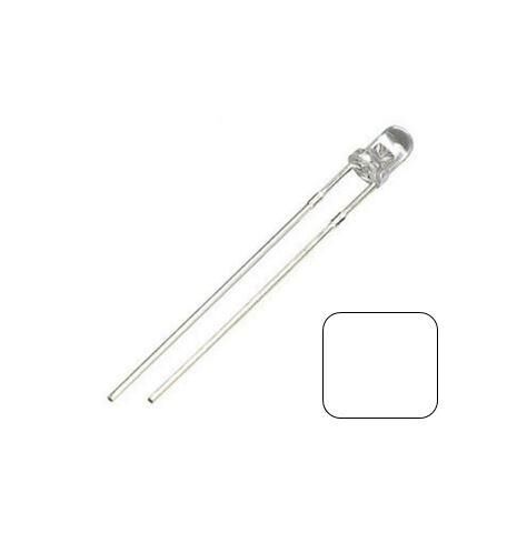 3mm Şeffaf Beyaz Led (100 adet)