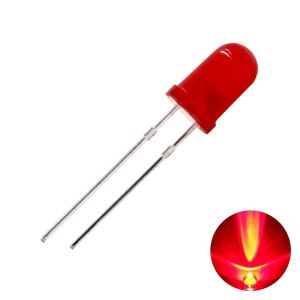 Led 5mm Kırmızı Difused 100 Adet