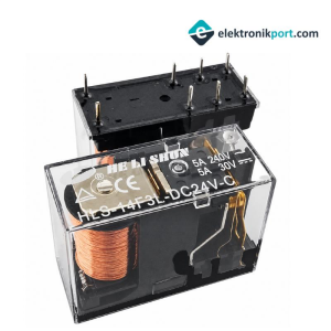 24V 5A Çift Kontak Röle - HLS-14F3L-DC24V-C