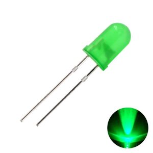 Led 5mm Yeşil Difused 100 Adet