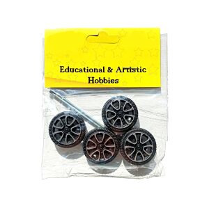 Kauçuk Tekerlek ve Mil Seti Ø30mm