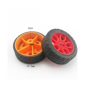 Kauçuk Tekerlek ve Mil Seti Ø30mm