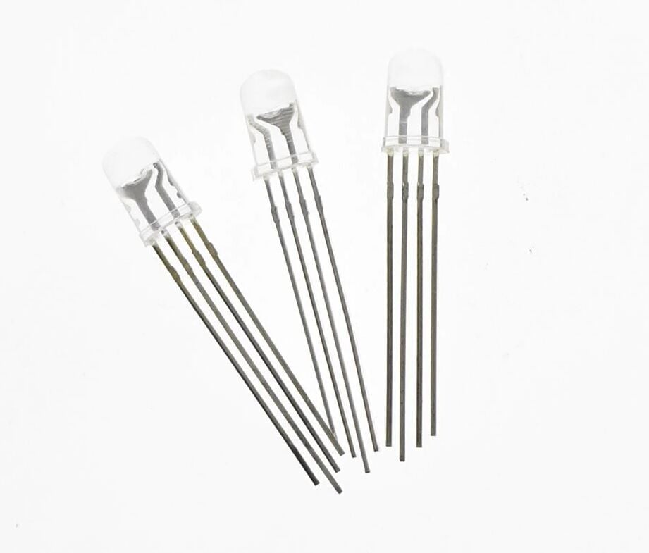RGB Led 5mm Ortak Katot (10 ADET) Common Cathode Katod