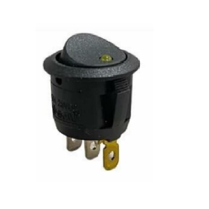IC-132A Yuvarlak Nokta Işıklı Anahtar Sarı On-Off 3P 12Volt
