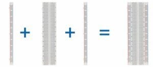 Breadboard 830 pin 16.5x5.5 cm