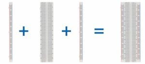 Breadboard 830 pin 16.5x5.5 cm