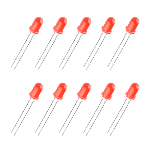 Led 5mm Kırmızı Difused 10 Adet