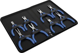 8 Parça Elektronikçi Pense Seti - Çantalı Ergonomik Saplı