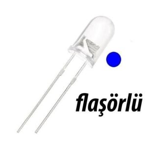 Led Flaşör Mavi 5mm Animasyonlu 2 Pin