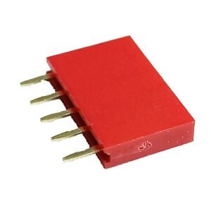 1x5 Header Dişi 10 Adet Kırmızı