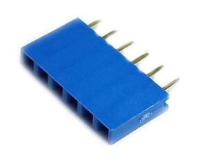 1x6 Header Dişi 10 Adet Mavi