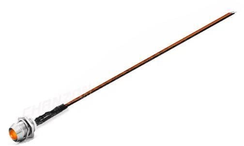 12V LED Şase Tip Mercekli Kablolu 1 Adet Turuncu  Difused - 20 Cm