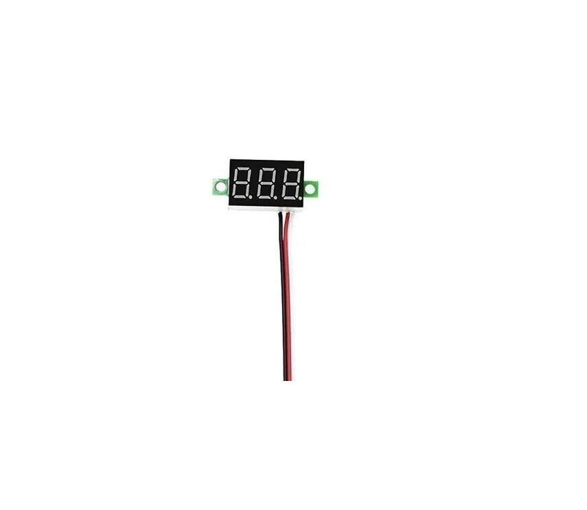 Dijital Voltmetre DC 0-100V 0,28 inç Kırmızı - 2 Kablolu