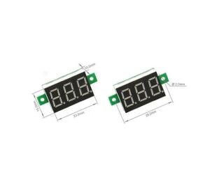 Dijital Voltmetre DC 0-100V 0,28 inç Kırmızı - 2 Kablolu