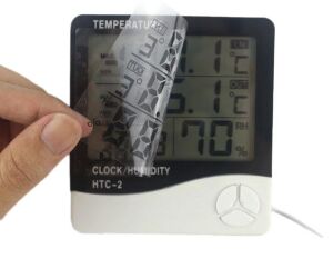 HTC-2 Dijital Termometre Higrometre Hava İstasyonu Sıcaklık Nem Ölçer LCD Saat