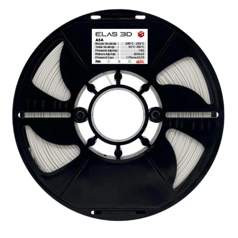 ELAS ASA Filament - Beyaz 1,75mm 1kg