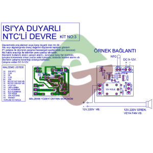 Isıya Duyarlı NTC'li Devre Demonte Kit Kendin Yap (NTC Devresi NO:3)
