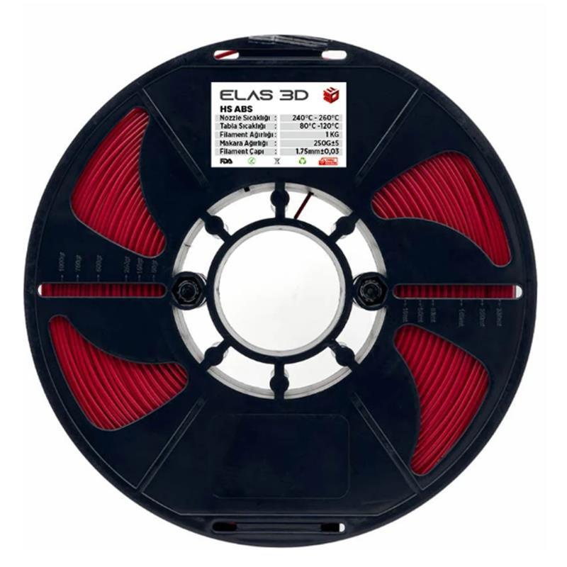 ELAS HS ABS Filament - Kırmızı 1,75mm 1kg